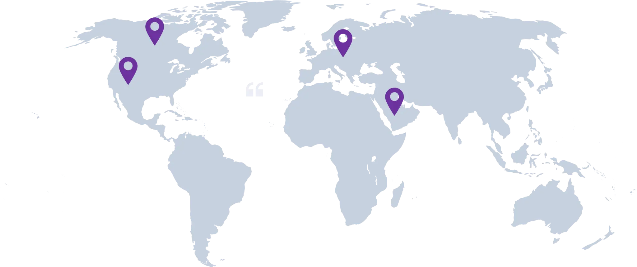 World Map with Pointers