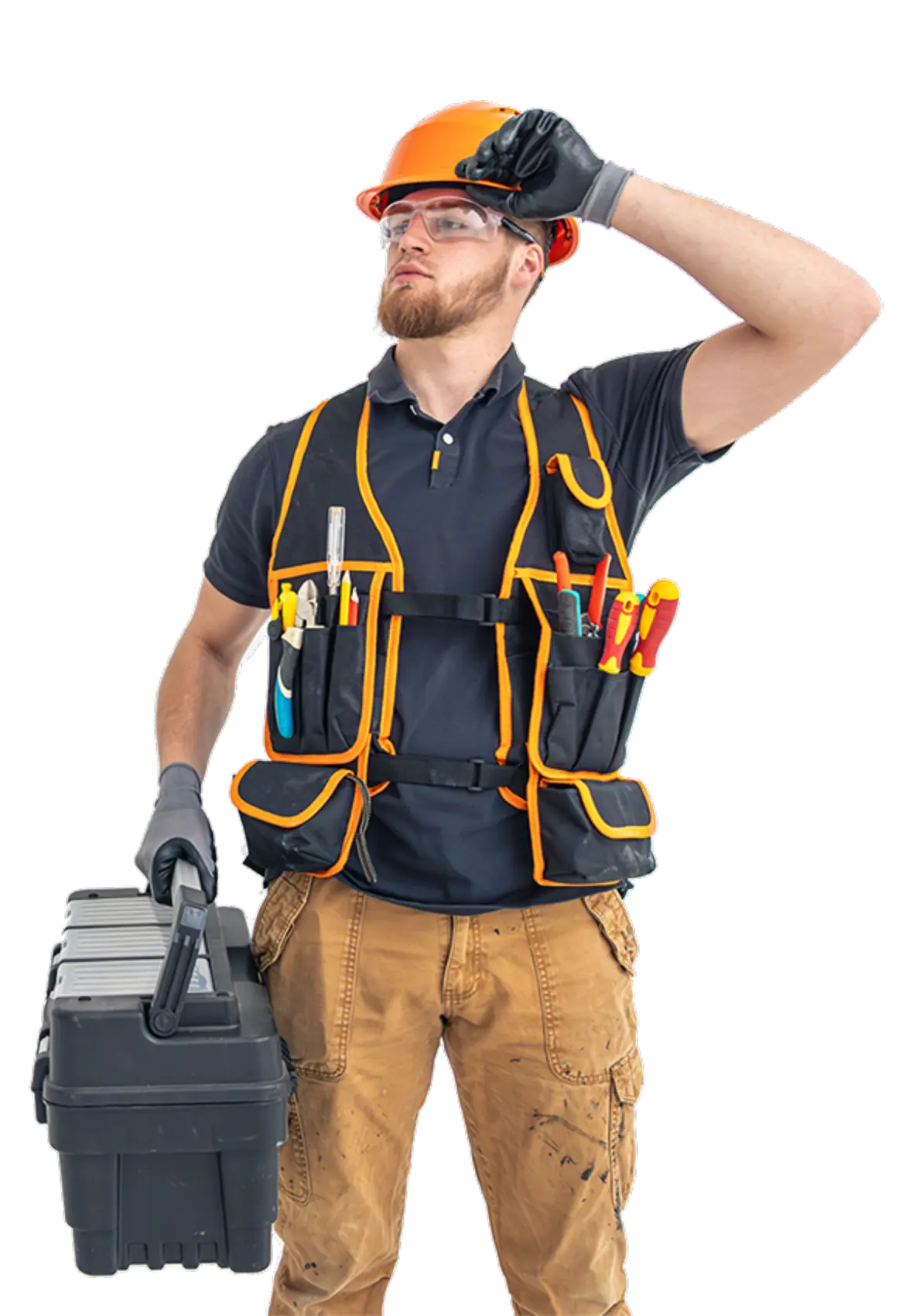 Worker with Safety Gear