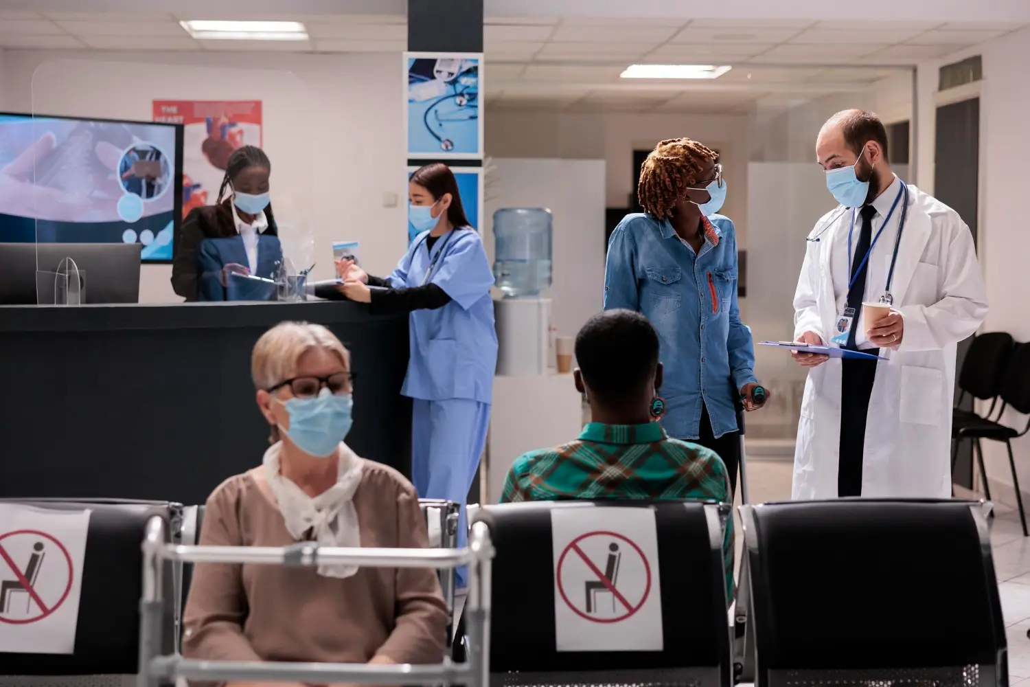 Compassionate healthcare professional with a patient